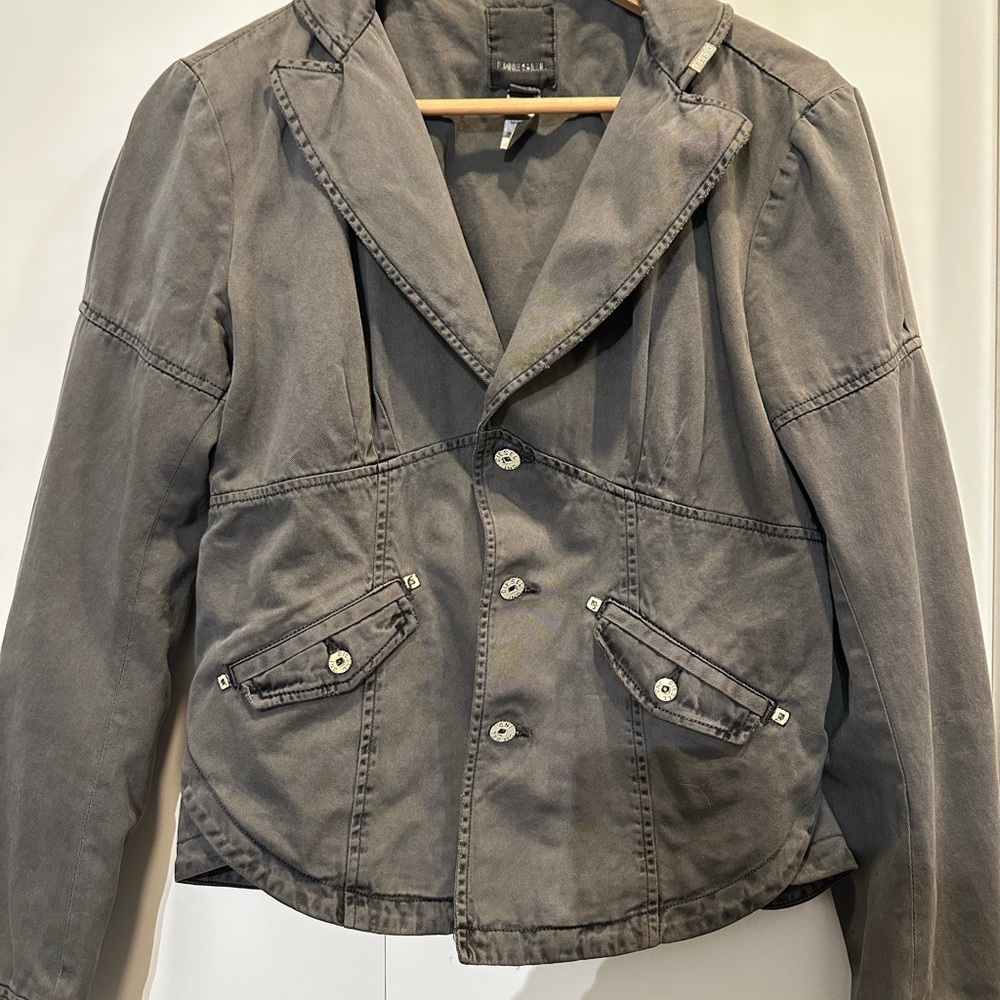 Diesel Charcoal Grey Casual Button Jacket - Women’s S/M